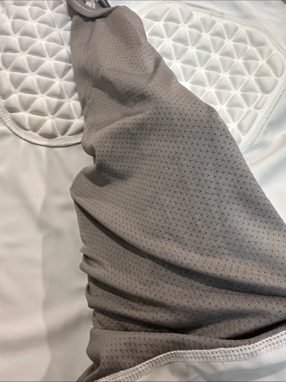 2 Youth Chest Protectors White and Gray Padded Performance Tank Top for Sports - Picture 9 of 11